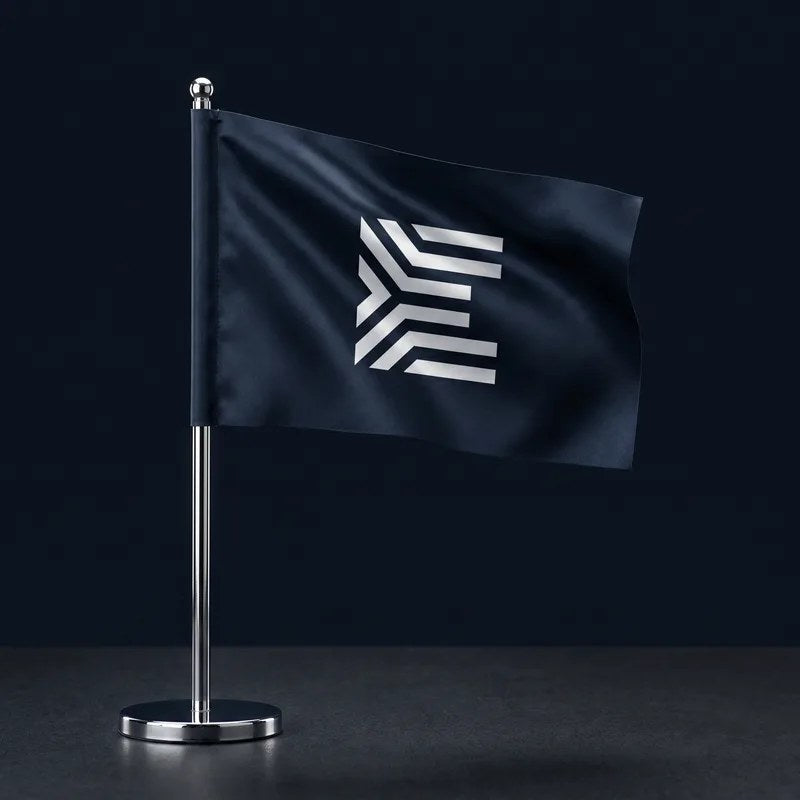 Bandera Publicitaria de INNVOLO, lista para personalizar con el logo del cliente