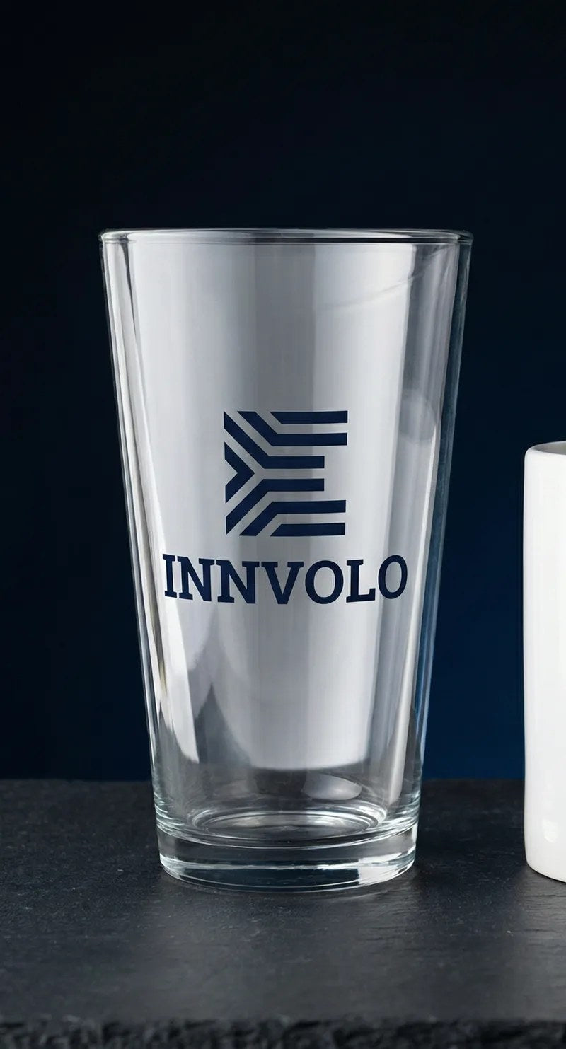 Vaso de Vidrio de INNVOLO, listo para personalizar con el logo del cliente